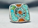 Marvelous Vintage Native American Navajo Turquoise Sterling Silver Ring-Nativo Arts