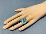 Marvelous Vintage Native American Navajo Turquoise Sterling Silver Ring-Nativo Arts