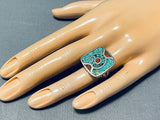Marvelous Vintage Native American Navajo Turquoise Sterling Silver Ring-Nativo Arts