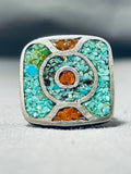 Marvelous Vintage Native American Navajo Turquoise Sterling Silver Ring-Nativo Arts