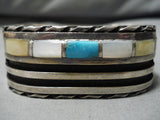Marvelous Vintage Navajo Native American Sterling Silver Turquoise Bracelet-Nativo Arts