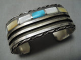 Marvelous Vintage Navajo Native American Sterling Silver Turquoise Bracelet-Nativo Arts