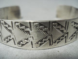 Marvelous Vintage Navajo Sterling Silver Bracelet Native American Old-Nativo Arts