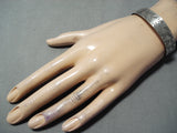 Marvelous Vintage Navajo Sterling Silver Bracelet Native American Old-Nativo Arts