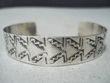 Marvelous Vintage Navajo Sterling Silver Bracelet Native American Old-Nativo Arts