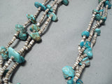 Marvelous Vintage Navajo Turquoise Necklace Native American Old-Nativo Arts