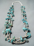 Marvelous Vintage Navajo Turquoise Necklace Native American Old-Nativo Arts