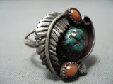Marvelous Vintage Navajo Turquoise Sterling Silver Ring Native American Old-Nativo Arts