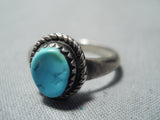 Marvelous Vintage Navajo Turquoise Sterling Silver Ring Native American Old-Nativo Arts