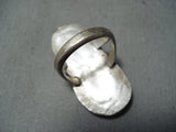 Marvelous Vintage Navajo Turquoise Sterling Silver Ring Native American Old-Nativo Arts