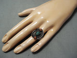 Marvelous Vintage Navajo Turquoise Sterling Silver Ring Native American Old-Nativo Arts