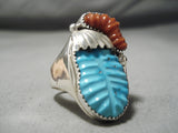 Marvelous Vintage Zuni Turquoise Sterling Silver Ring Native American Old-Nativo Arts
