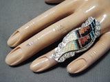 Marvelous Zuni Mother Of Pearl Sterling Silver Ring Native American-Nativo Arts