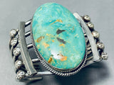 Massive Royston Turquoise Vintage Native American Navajo Sterling Silver Bracelet-Nativo Arts