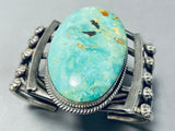 Massive Royston Turquoise Vintage Native American Navajo Sterling Silver Bracelet-Nativo Arts