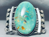 Massive Royston Turquoise Vintage Native American Navajo Sterling Silver Bracelet-Nativo Arts