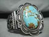 Massive Vintage Native American Navajo 8 Turquoise Sterling Silver Bracelet-Nativo Arts