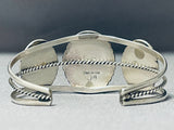 Mel Chee Vintage Native American Navajo Coral Sterling Silver Bracelet-Nativo Arts
