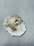Mesmerizing Native American Navajo 15 Coral Cluster Sterling Silver Huge Ring-Nativo Arts