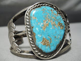 Mind Boggling Vintage Native American Navajo #8 Turquoise Sterling Silver Bracelet Old-Nativo Arts