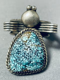 Mind Boggling Vintage Native American Navajo Spiderweb Turquoise Sterling Silver Ring-Nativo Arts