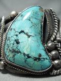 Monster Museum Vintage Native American Navajo Turquoise Sterling Silver Bracelet Old-Nativo Arts