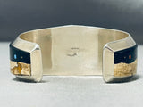 Mountain Town Turquoise Pueblo Native American Navajo Sterling Silver Bracelet-Nativo Arts