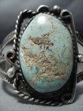 Museu #8 Turquoise Vintage Navajo Sterling Silver Cuff Native American Jewelry Bracelet-Nativo Arts