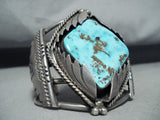 Museum 100 Gram Vintage Native American Navajo Morenci Turquoise Sterling Silver Bracelet-Nativo Arts