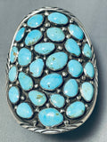Museum 156 Gram Vintage Native American Navajo Turquoise Sterling Silver Bracelet-Nativo Arts