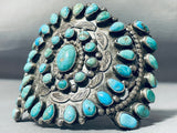 Museum Authentic Vintage Native American Navajo Turquoise Sterling Silver Bracelet Old-Nativo Arts