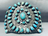 Museum Authentic Vintage Native American Navajo Turquoise Sterling Silver Bracelet Old-Nativo Arts