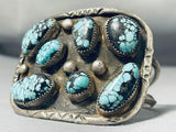 Museum Blue Wind Turquoise Vintage Native American Navajo Sterling Silver Bracelet-Nativo Arts