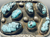 Museum Blue Wind Turquoise Vintage Native American Navajo Sterling Silver Bracelet-Nativo Arts