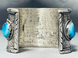 Museum Monster Vintage Native American Navajo Morenci Turquoise Sterling Silver Bracelet-Nativo Arts