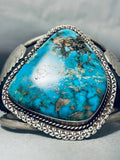Museum Morenci Old Vintage Native American Navajo Turquoise Sterling Silver Bracelet-Nativo Arts