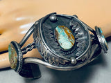 Museum Older Vintage Native American Navajo Royston Turquoise Sterling Silver Bracelet-Nativo Arts