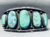 Museum Rare Royston Turquoise Vintage Native American Navajo Sterling Silver Bracelet-Nativo Arts