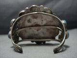 Museum Vibrant Turquoise Vintage Native American Jewelry Navajo Sterling Silver Cuff Bracelet Old-Nativo Arts