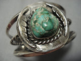 Museum Vintage Native American Jewelry Navajo Carico Lake Turquoise Sterling Silver Bracelet Old-Nativo Arts