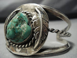 Museum Vintage Native American Jewelry Navajo Carico Lake Turquoise Sterling Silver Bracelet Old-Nativo Arts