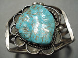 Museum Vintage Native American Navajo #8 Turquoise Sterling Silver Bracelet Old-Nativo Arts