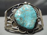 Museum Vintage Native American Navajo #8 Turquoise Sterling Silver Bracelet Old-Nativo Arts