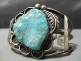 Museum Vintage Native American Navajo #8 Turquoise Sterling Silver Bracelet Old-Nativo Arts