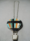 Museum Vintage Native American Navajo Air Balloon Turquoise Sterling Silver Necklace Old-Nativo Arts