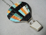 Museum Vintage Native American Navajo Air Balloon Turquoise Sterling Silver Necklace Old-Nativo Arts