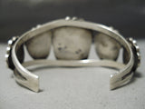 Museum Vintage Native American Navajo Blue Diamond Turquoise Sterling Silver Bracelet Old-Nativo Arts