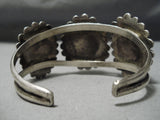 Museum Vintage Native American Navajo Blue Turquoise Sterling Silver Bracelet Old Cuff-Nativo Arts