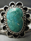 Museum Vintage Native American Navajo Carico Lake Turquois Estelring Silver Bracelet Old-Nativo Arts