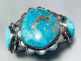 Museum Vintage Native American Navajo Gilbert Turquoise Sterling Silver Bracelet-Nativo Arts